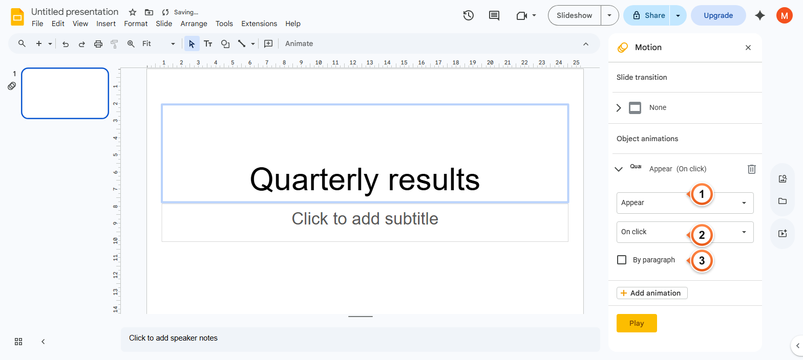 How to choose an animation type and timing?