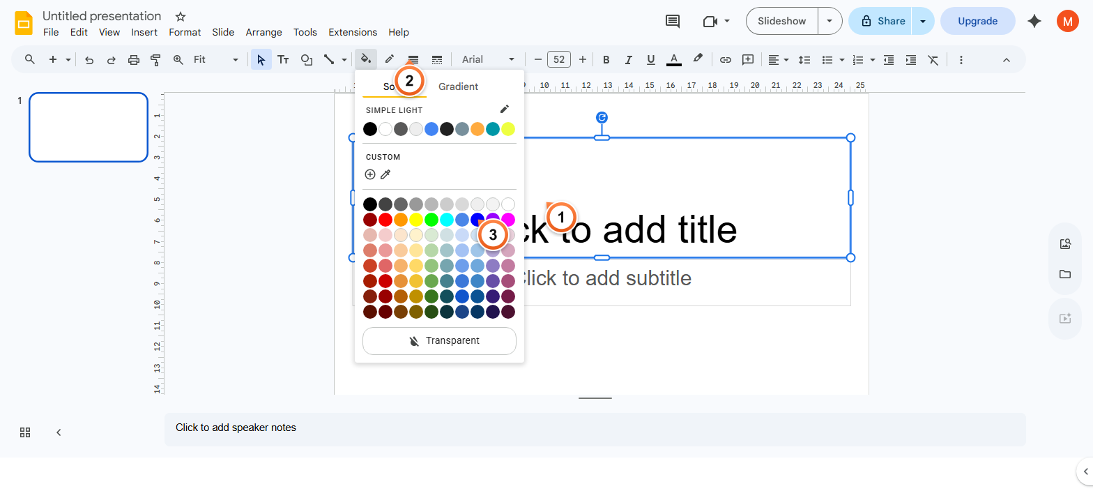 How to add background fill colour?