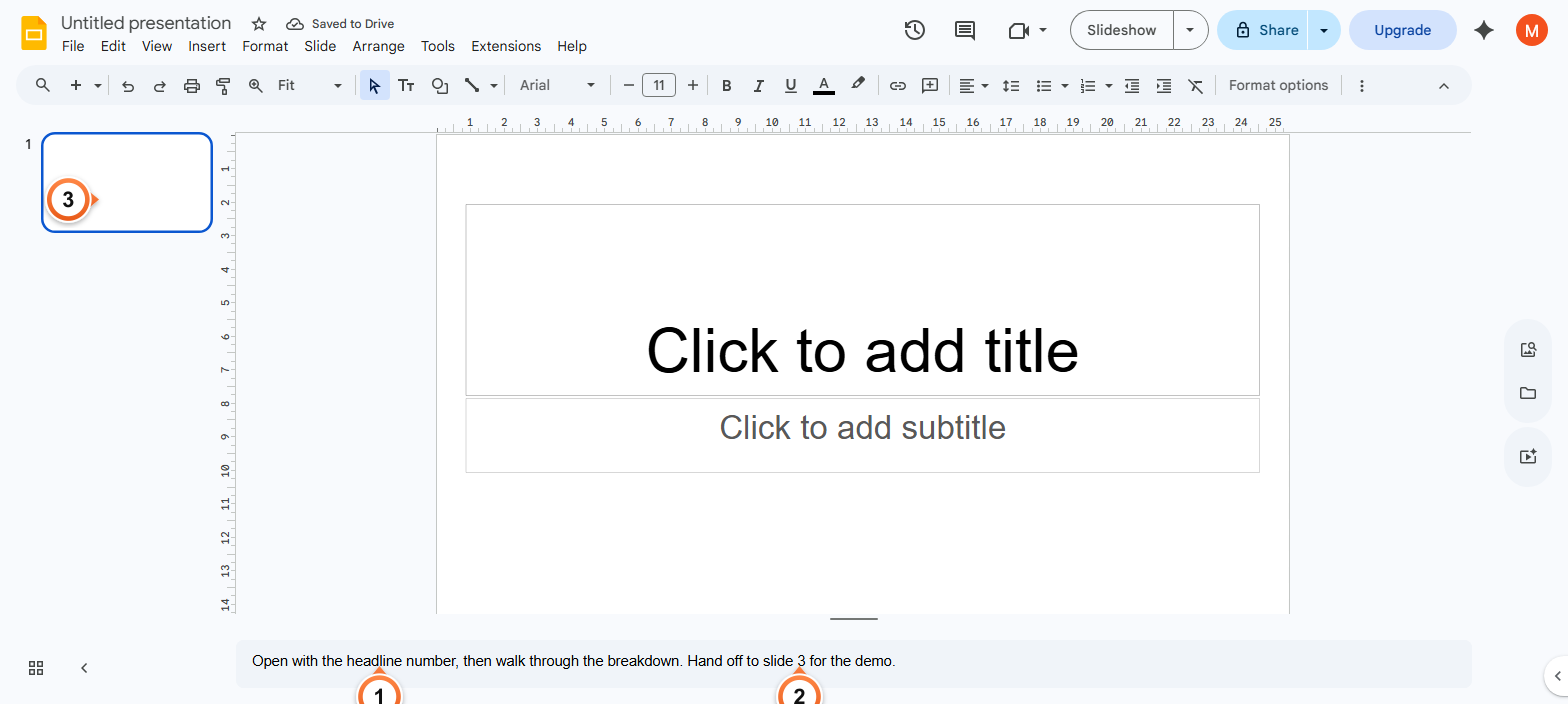 How to add notes to a slide?