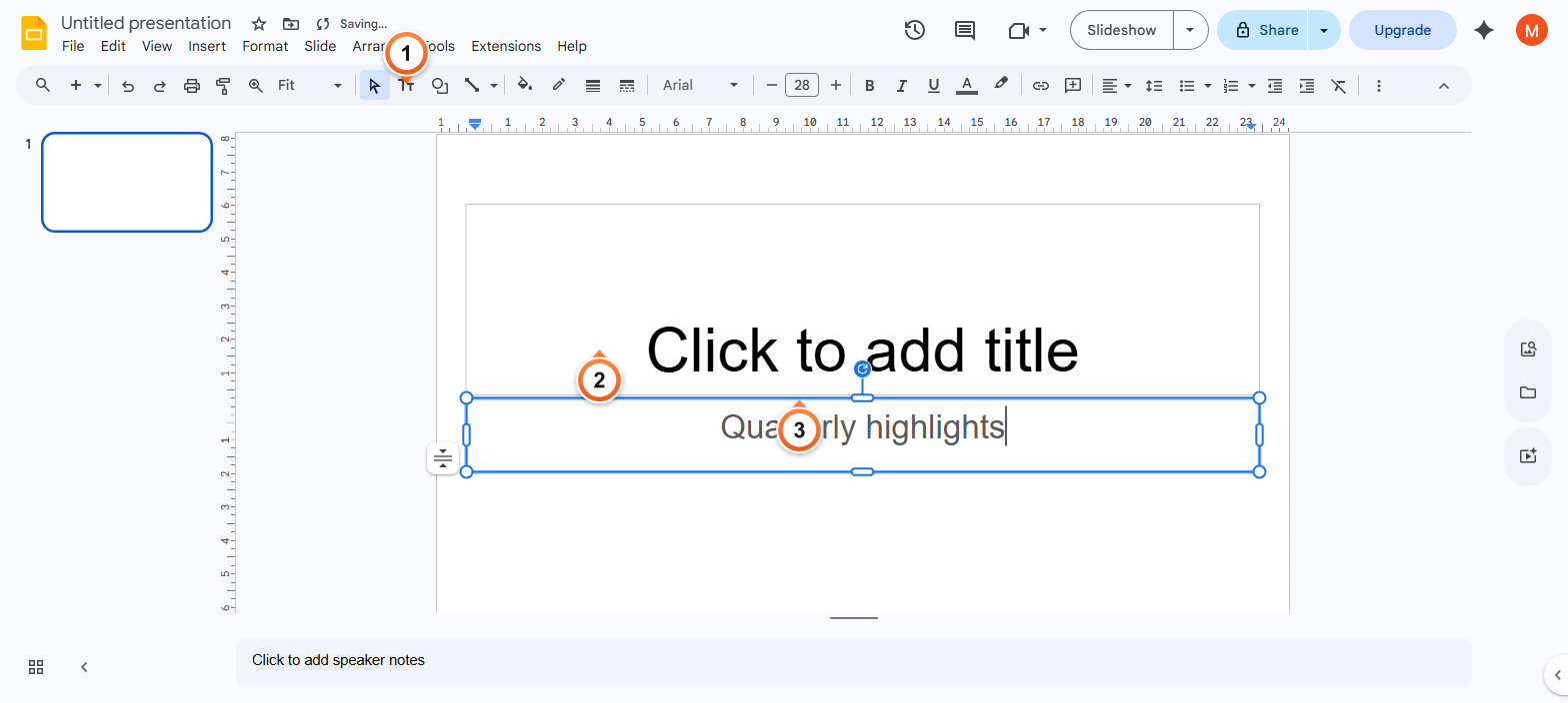 How to use the toolbar shortcut for a text box?